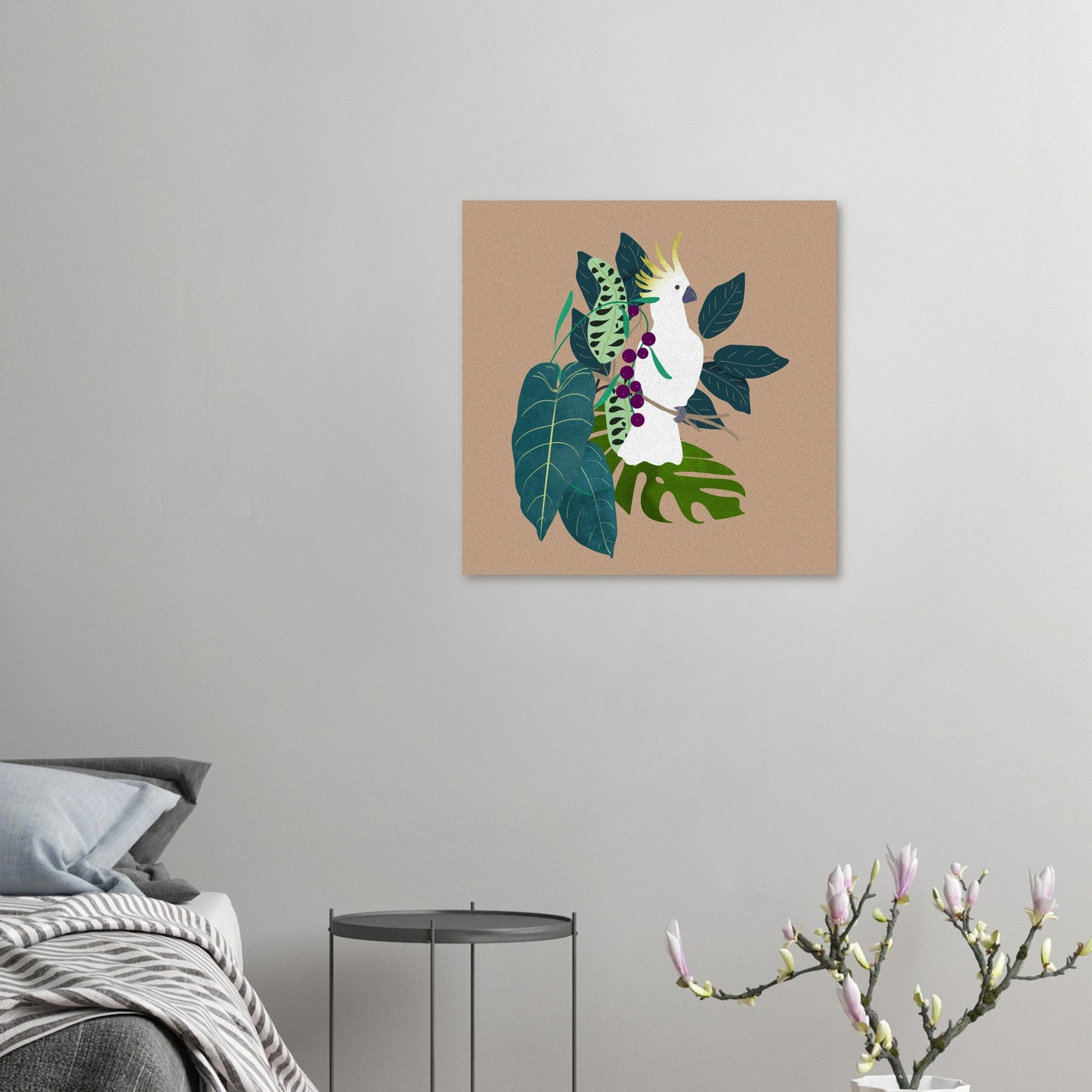 Illustration Cockatoo Aluminum Print - Home & Garden > Wall Art - Zanlana Design and Home Decor