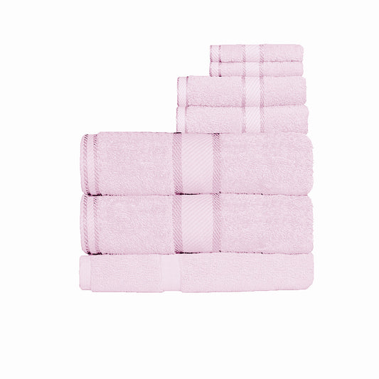 Kingtex 550gsm Cotton 7 Pce Bath Sheet Set Baby Pink - Home & Garden > Bathroom Accessories - Zanlana Design and Home Decor