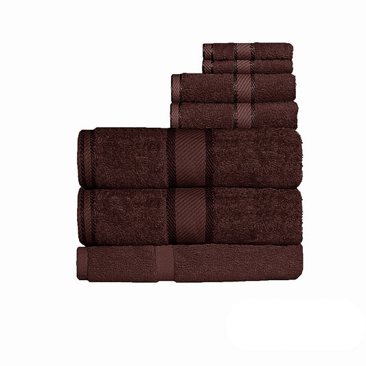 Kingtex 550gsm Cotton 7 Pce Bath Sheet Set Chocolate - Home & Garden > Bathroom Accessories - Zanlana Design and Home Decor
