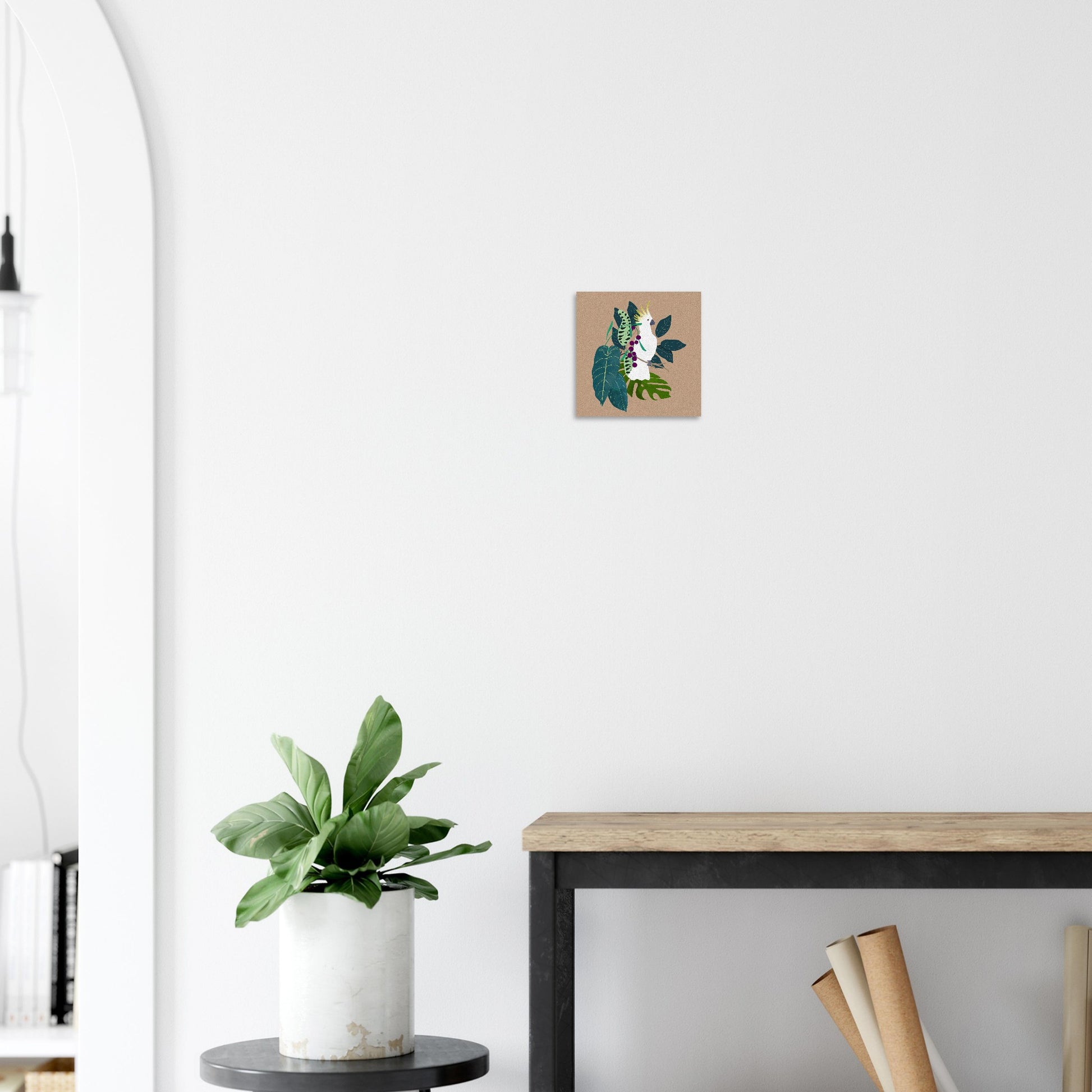 Illustration Cockatoo Aluminum Print - Home & Garden > Wall Art - Zanlana Design and Home Decor