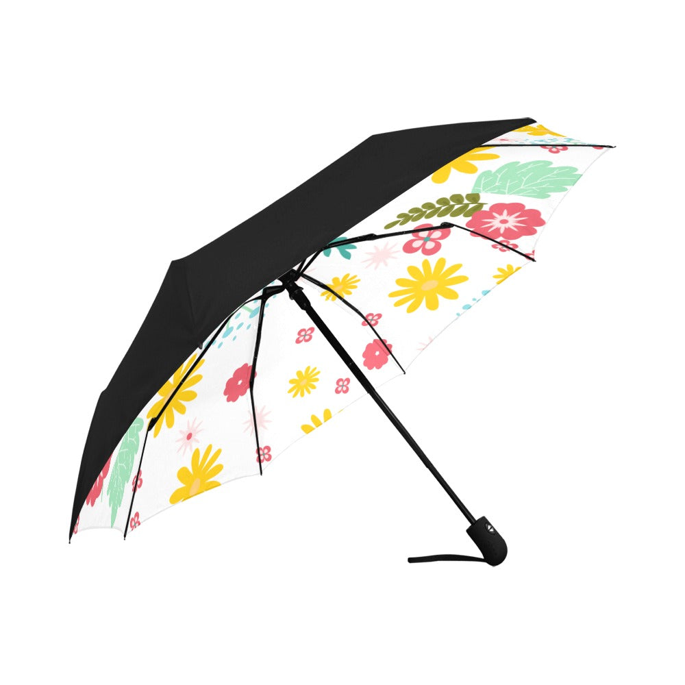 Floral Arrangement Anti-UV Auto-Foldable Umbrella - Auto-Foldable Umbrella (Underside Printing) - Zanlana Design and Home Decor