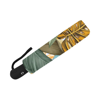 Orange Tropical Anti-UV Auto-Foldable Umbrella - Auto-Foldable Umbrella (Underside Printing) - Zanlana Design and Home Decor