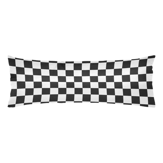 Checkered Flag Body Pillow Case 20" x 54" - Body Pillow Case - Zanlana Design and Home Decor