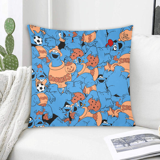 Cookie Monster Zippered Cushion Cover 20"x20" - Pillow Case - Zanlana Design and Home Decor
