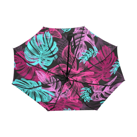 Tropical Reds Anti-UV Auto-Foldable Umbrella - Auto-Foldable Umbrella (Underside Printing) - Zanlana Design and Home Decor
