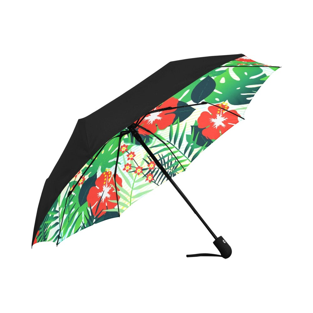 The Tropics Anti-UV Auto-Foldable Umbrella - Auto-Foldable Umbrella (Underside Printing) - Zanlana Design and Home Decor