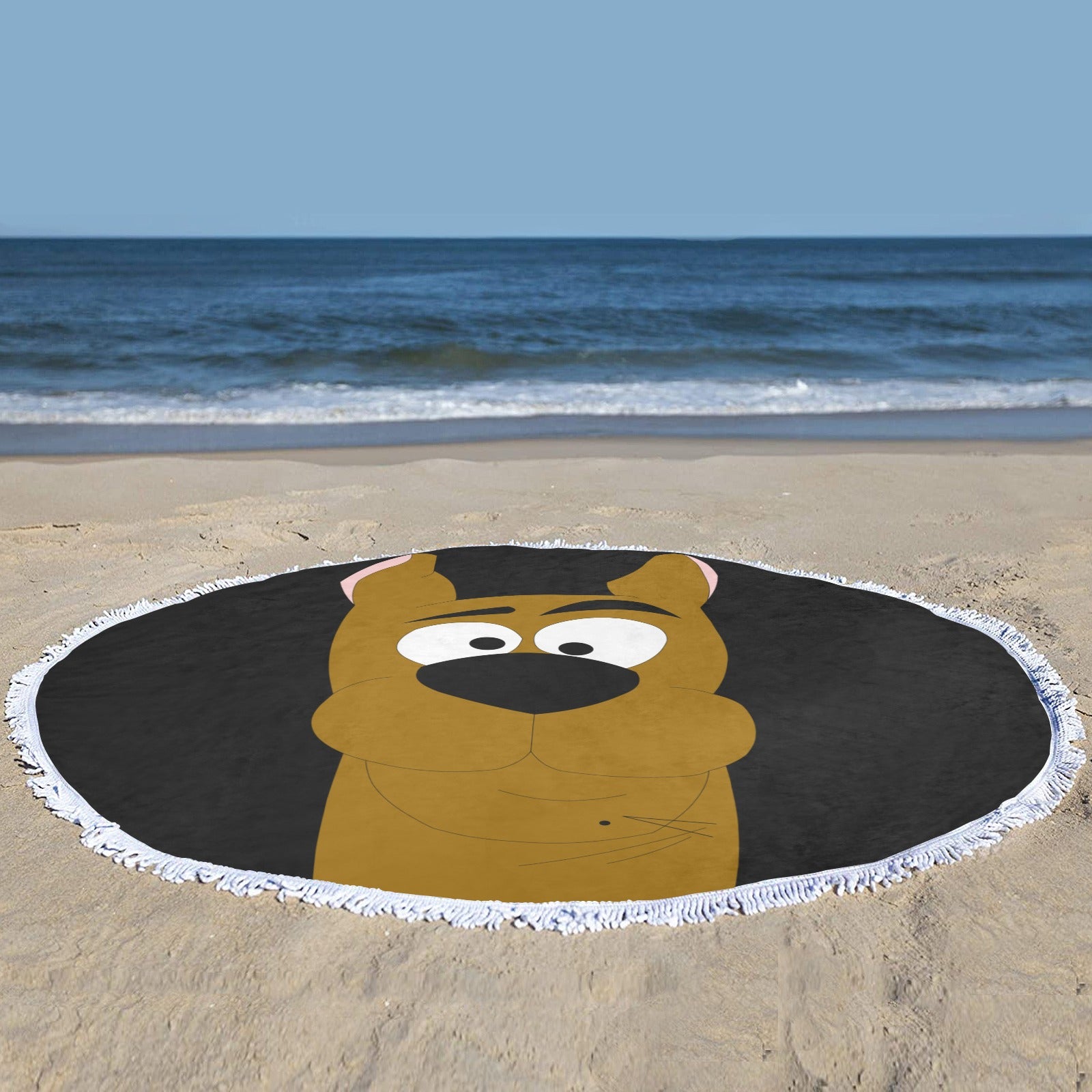 Scooby Doo Circular Beach Shawl Towel 59"x 59" - Circular Beach Shawl Towel 59"x 59" - Zanlana Design and Home Decor