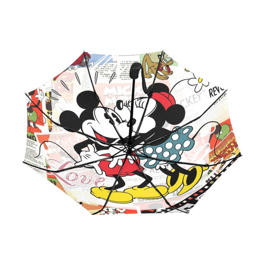 Mickey & Minnie Anti-UV Auto-Foldable Umbrella - Auto-Foldable Umbrella (Underside Printing) - Zanlana Design and Home Decor