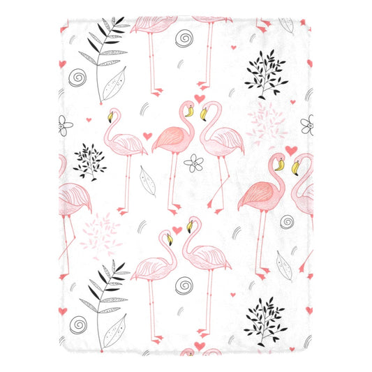 Pink Flamingo Ultra-Soft Micro Fleece Blanket - Blanket - Zanlana Design and Home Decor