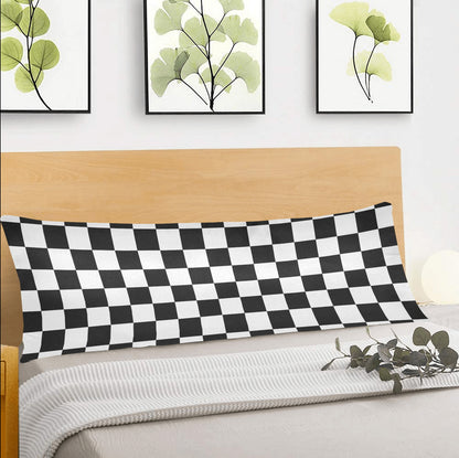 Checkered Flag Body Pillow Case 20" x 54" - Body Pillow Case - Zanlana Design and Home Decor