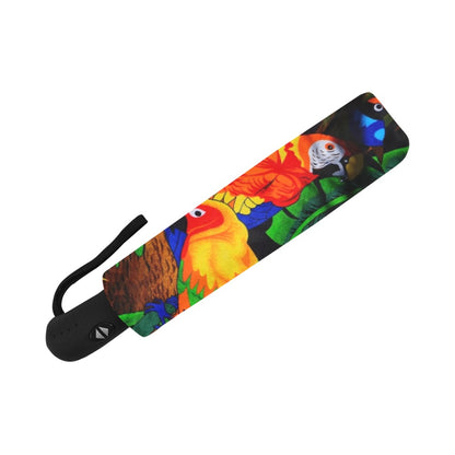 Parrots Anti-UV Auto-Foldable Umbrella - Auto-Foldable Umbrella (Underside Printing) - Zanlana Design and Home Decor