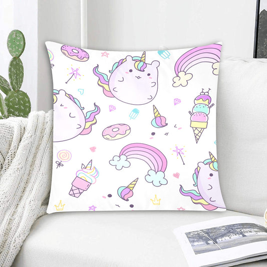 Donuts & Ice Cream Unicorn Zippered Cushion Cover 20"x20" - Pillow Case - Zanlana Design and Home Decor
