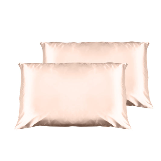 Casa Decor Luxury Satin Pillowcase Twin Pack Size With Gift Box Luxury - Champagne Pink - Home & Garden > Bedding - Zanlana Design and Home Decor
