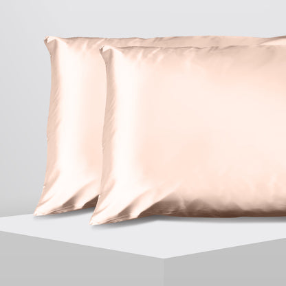 Casa Decor Luxury Satin Pillowcase Twin Pack Size With Gift Box Luxury - Champagne Pink - Home & Garden > Bedding - Zanlana Design and Home Decor