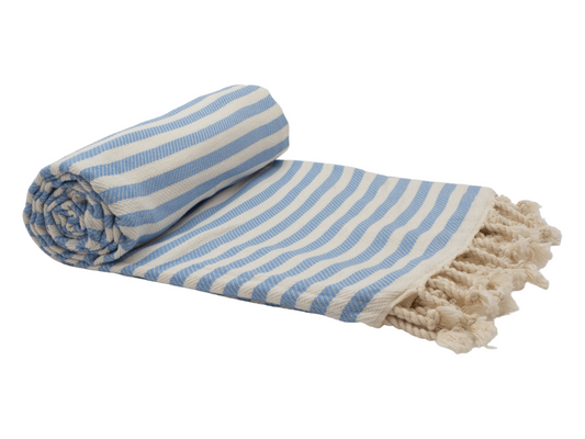 PORTSEA TURKISH COTTON TOWEL - SKY BLUE - Bath Towel - Zanlana Design and Home Decor