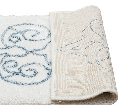 Cotton Medallion Tufted Non Slip Jacquard Bath mat - Home & Garden > Bathroom Accessories - Zanlana Design and Home Decor