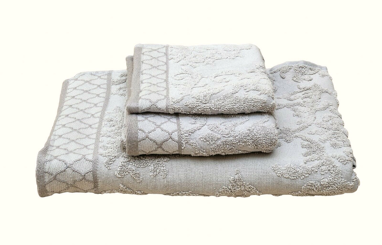 Moroccan Jacquard Organic Terry Towels 6 pc Set - Bath Towel - Zanlana Design and Home Decor
