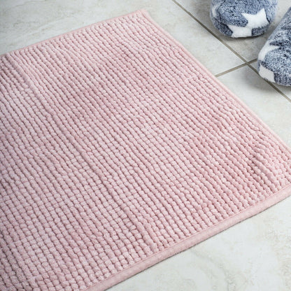 Microfiber Shower & Bathroom Bath Mat Non Slip Soft Pile Design (Pink) - Home & Garden > Bathroom Accessories - Zanlana Design and Home Decor