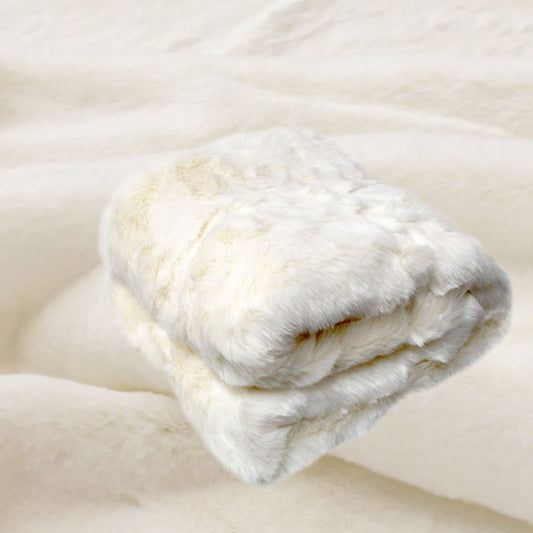 Polar Bear Luxury Faux Fur Throw Rug 127 x 152 cm - Home & Garden > Bedding - Zanlana Design and Home Decor