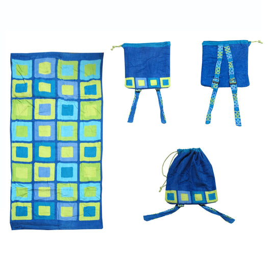 Kids Beach Towel N Bag Cubes - Beach Towels - Zanlana Design and Home Decor