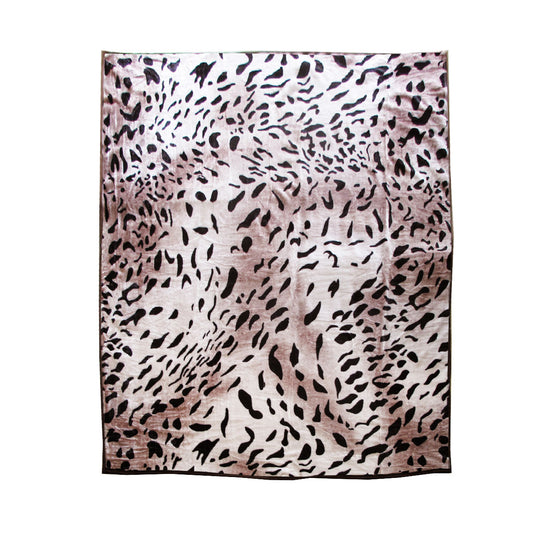 675gsm 2 Ply Animal Print Faux Mink Blanket Queen 200x240 cm Jaguar - Home & Garden > Bedding - Zanlana Design and Home Decor