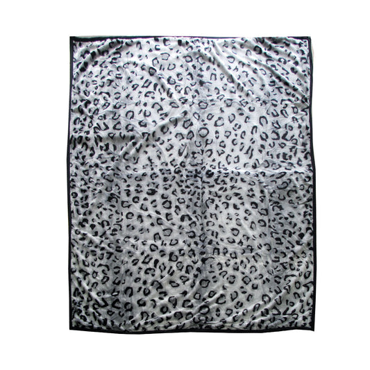675gsm 2 Ply Animal Print Faux Mink Blanket Queen 200x240 cm Snow Leopard - Home & Garden > Bedding - Zanlana Design and Home Decor