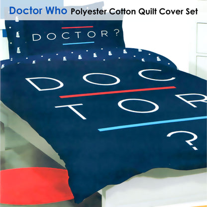 Doctor Who Quilt Cover Set Double - Home & Garden > Bedding - Zanlana Design and Home Decor
