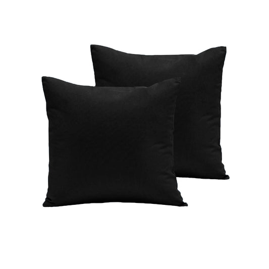 Pair of Polyester Cotton European Pillowcases Black - Home & Garden > Bedding - Zanlana Design and Home Decor
