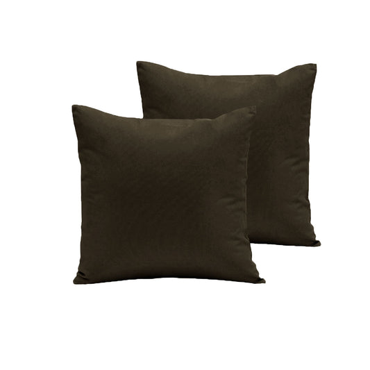 Pair of Polyester Cotton European Pillowcases Chocolate - Home & Garden > Bedding - Zanlana Design and Home Decor