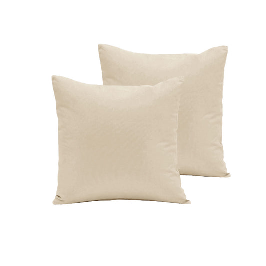 Pair of Polyester Cotton European Pillowcases Ecru - Home & Garden > Bedding - Zanlana Design and Home Decor