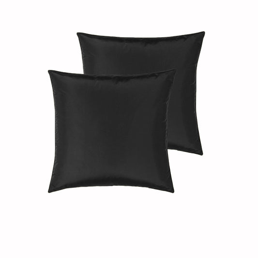 PepperMIll Satin European Pillowcases ( Pair ) BLACK - Home & Garden > Bedding - Zanlana Design and Home Decor