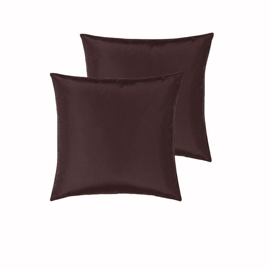 PepperMIll Satin European Pillowcases ( Pair ) CHOCOLATE - Home & Garden > Bedding - Zanlana Design and Home Decor