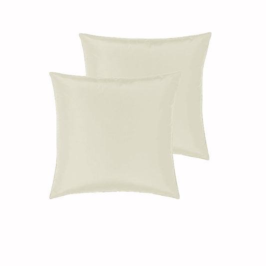 PepperMIll Satin European Pillowcases ( Pair ) IVORY - Home & Garden > Bedding - Zanlana Design and Home Decor