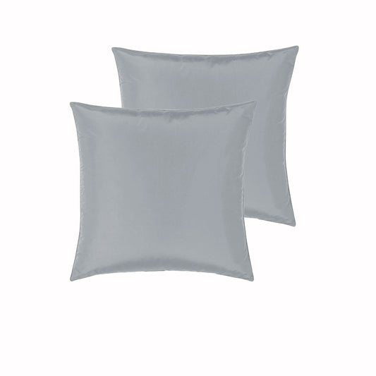 PepperMIll Satin European Pillowcases ( Pair ) SILVER - Home & Garden > Bedding - Zanlana Design and Home Decor