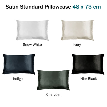 Invitation Satin Standard Pillowcase Indigo - Home & Garden > Bedding - Zanlana Design and Home Decor