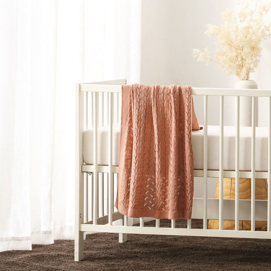 Little Gem Lyla Dusty Pink Cotton Baby Blanket 75 x 100 cm - Baby Blanket - Zanlana Design and Home Decor