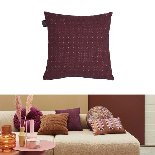 Bedding House Chelsy Plum (Also Known as Purple) Square Filled Cushion 40cm x 40cm - Home & Garden > Bedding - Zanlana Design and Home Decor