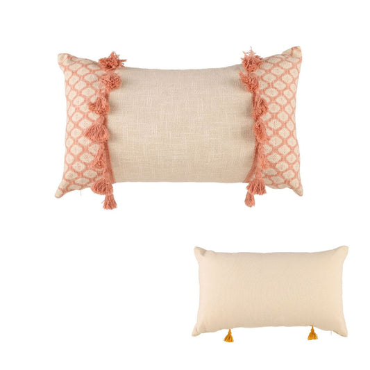 Accessorize Eleni Pink Rectangular Filled Cushion 30cm x 50cm - Home & Garden > Bedding - Zanlana Design and Home Decor