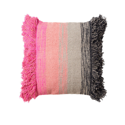 Accessorize Layne Black Dark Pink Filled Square Cushion - Home & Garden > Bedding - Zanlana Design and Home Decor