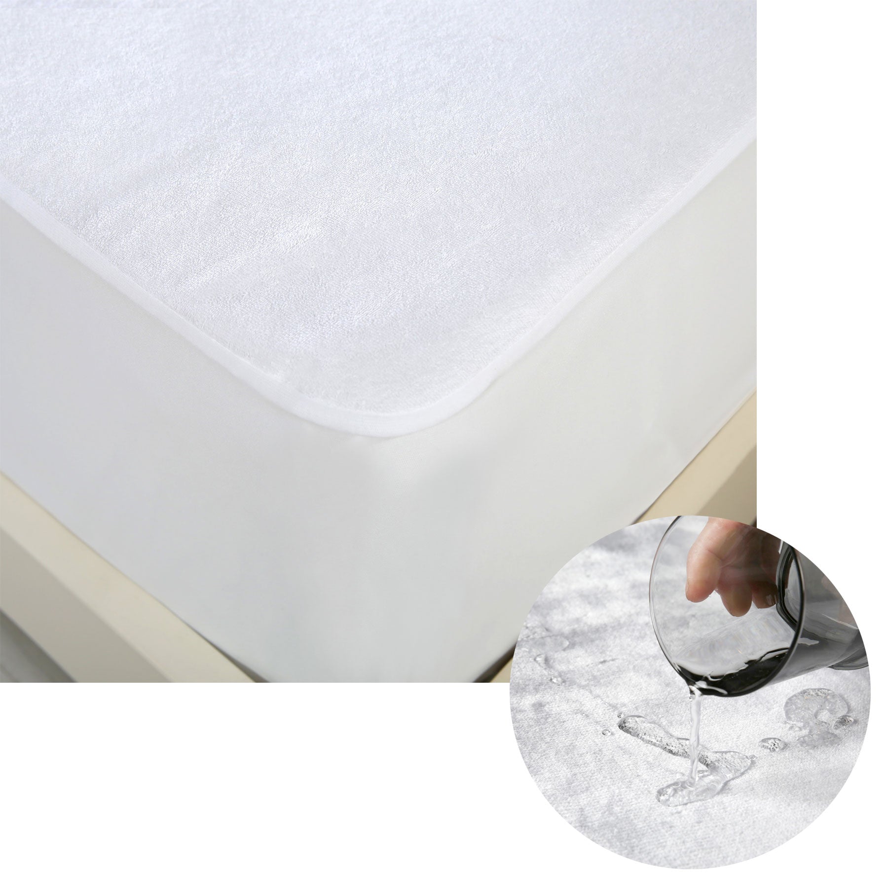 Accessorize Cotton Top Waterproof Mattress Protector King Single - Home & Garden > Bedding - Zanlana Design and Home Decor