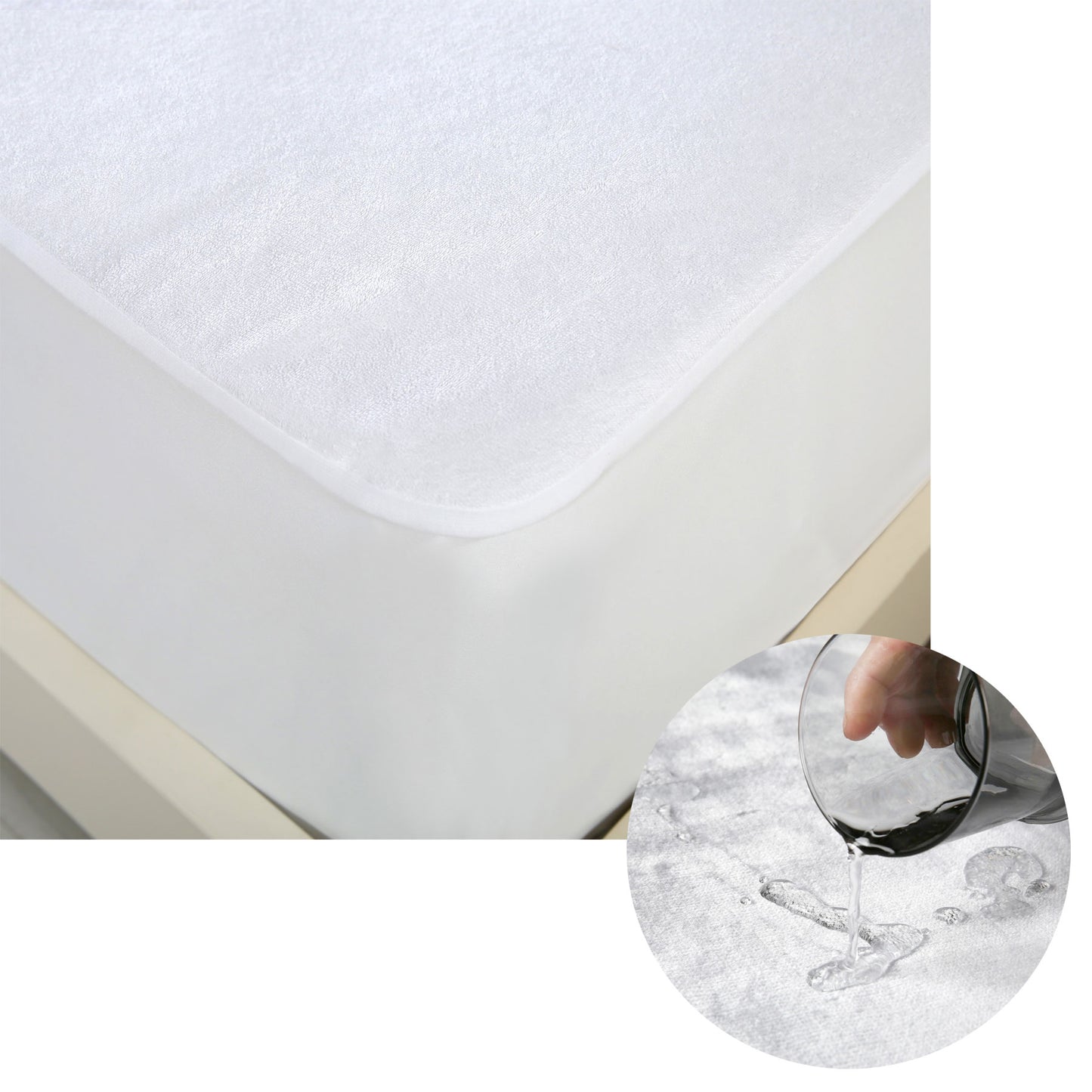 Accessorize Cotton Top Waterproof Mattress Protector Queen - Home & Garden > Bedding - Zanlana Design and Home Decor
