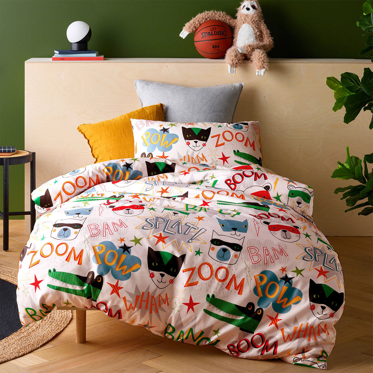 Happy Kids Superhero Quilt Cover Set Single - Home & Garden > Bedding - Zanlana Design and Home Decor