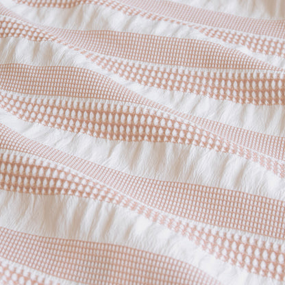 Ardor Cove Rose Dust (Similar to Peach color) Seersucker Waffle Quilt Cover Set King - Home & Garden > Bedding - Zanlana Design and Home Decor
