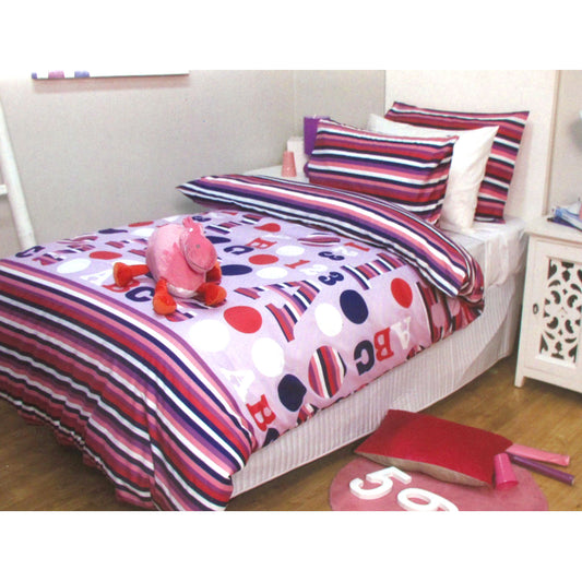 Jelly Bean Kids Disco Girl Quilt Cover Set Single - Home & Garden > Bedding - Zanlana Design and Home Decor
