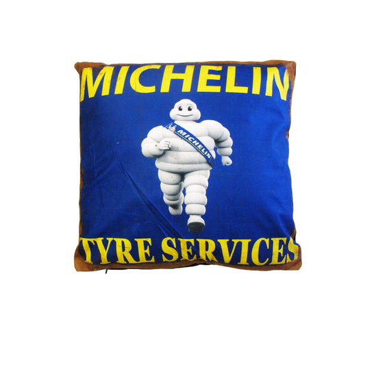 Australian Mancave Retro Cushion Michelin Tyre Services 40 x 40 cm - Cushion Covers - Zanlana Design and Home Decor
