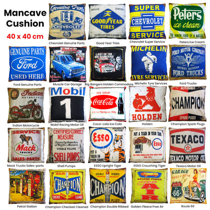 Australian Mancave Retro Cushion Muscle Car Garage 40 x 40 cm - Cushion Covers - Zanlana Design and Home Decor