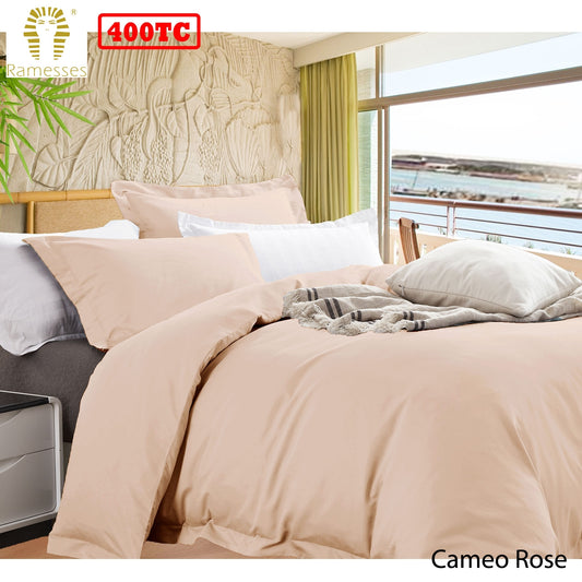 Ramesses Bamboo Cotton Quilt Cover Set Cameo Rose Queen - Home & Garden > Bedding - Zanlana Design and Home Decor