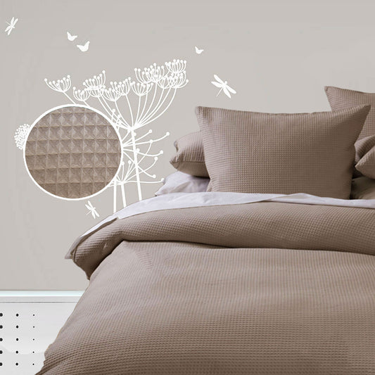 Waffle Quilt Cover Set - Linen - Queen - Home & Garden > Bedding - Zanlana Design and Home Decor