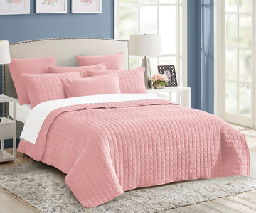 7 piece vintage stone wash comforter set queen nude pink - Home & Garden > Bedding - Zanlana Design and Home Decor