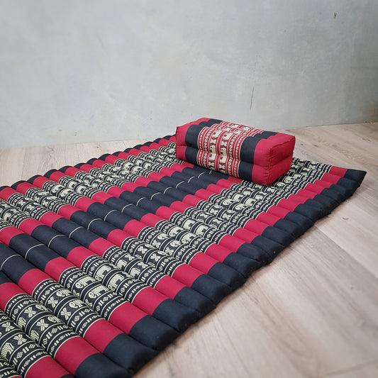 Roll Up Foldable Mattress + Pillow Block Set RedEle - Meditation Floor Cushion - Zanlana Design and Home Decor